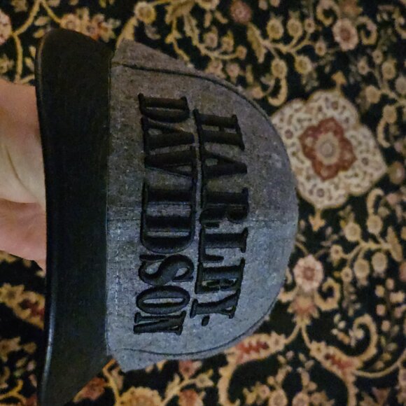 Harley Davidson Leather Brim Snap Back - Picture 2 of 6